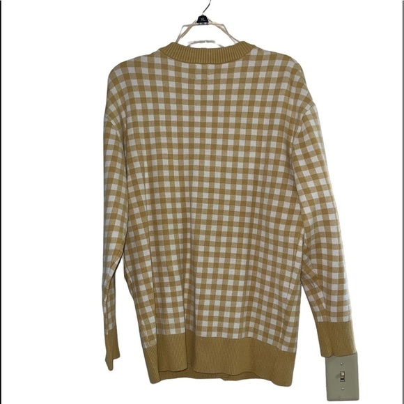 NWT- Joie Gingham Boyfriend Cardigan Sweater. Size Medium - Picture 3 of 7